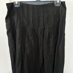 CAbi #617 Pleated Black Skirt with Pockets